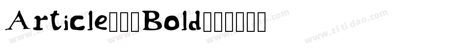 Article10-Bold字体转换