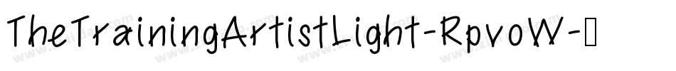 TheTrainingArtistLight-RpvoW字体转换
