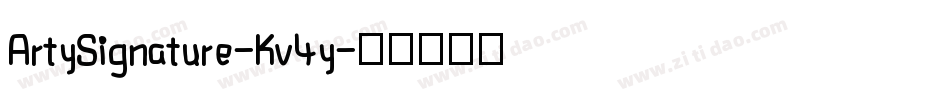 ArtySignature-Kv4y字体转换