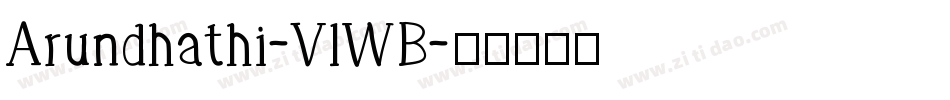 Arundhathi-VlWB字体转换