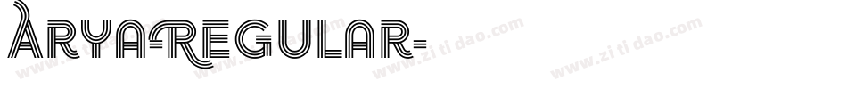 Arya-Regular字体转换