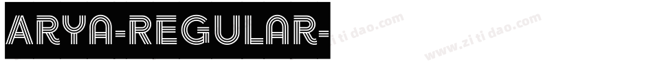 Arya-Regular字体转换