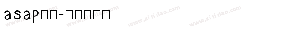 asap字体字体转换