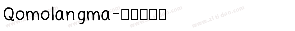 Qomolangma字体转换