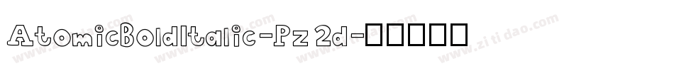 AtomicBoldItalic-Pz2d字体转换
