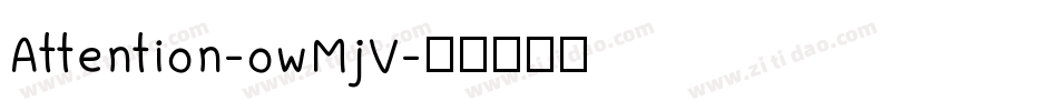 Attention-owMjV字体转换