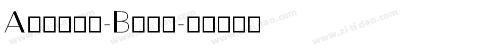 August-Bold字体转换
