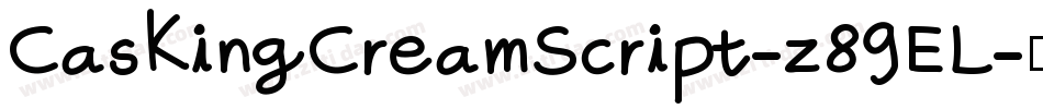 CaskingCreamScript-z89EL字体转换