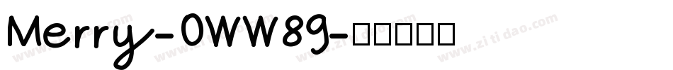 Merry-0WW89字体转换