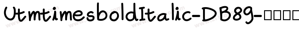 UtmtimesboldItalic-DB89字体转换