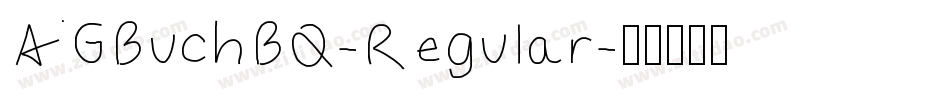 AGBuchBQ-Regular字体转换