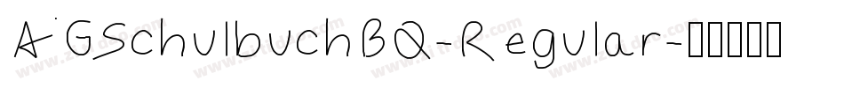 AGSchulbuchBQ-Regular字体转换