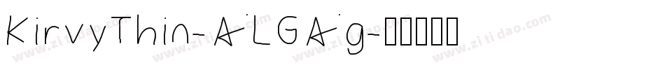 KirvyThin-ALGAg字体转换