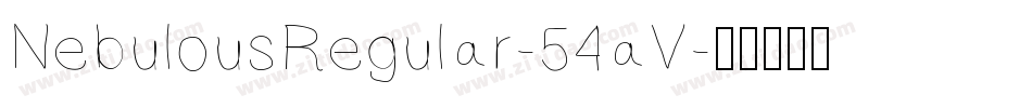 NebulousRegular-54aV字体转换