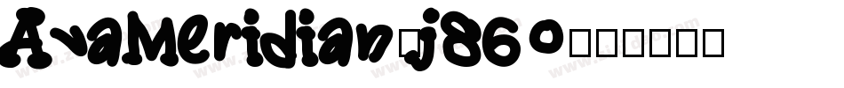 AvaMeridian-j860字体转换