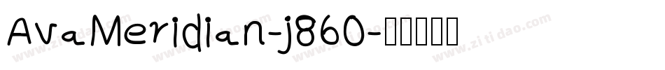 AvaMeridian-j860字体转换