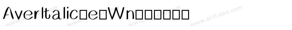 AverItalic-e4Wn字体转换