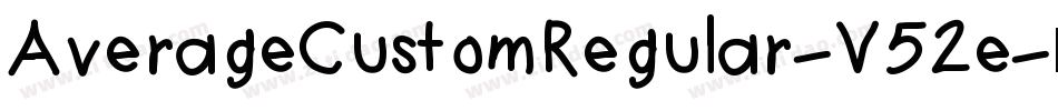 AverageCustomRegular-V52e字体转换