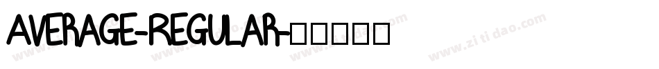 Average-Regular字体转换