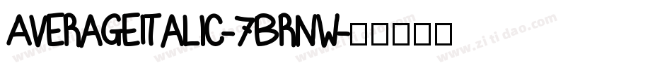AverageItalic-7Brnw字体转换