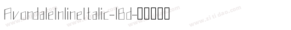 AvondaleInlineItalic-lBd字体转换