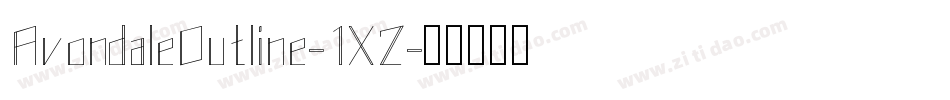 AvondaleOutline-1X2字体转换
