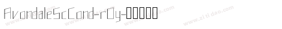 AvondaleScCond-rDy字体转换
