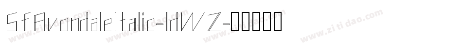 SfAvondaleItalic-ldWZ字体转换