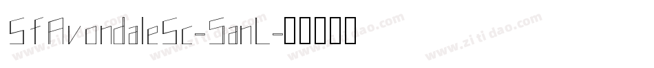 SfAvondaleSc-5anL字体转换
