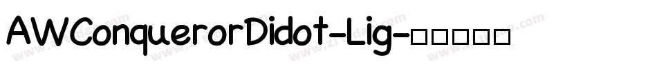 AWConquerorDidot-Lig字体转换