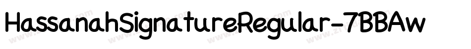 HassanahSignatureRegular-7BBAw字体转换