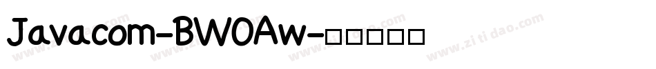 Javacom-BW0Aw字体转换