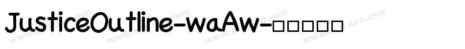 JusticeOutline-waAw字体转换