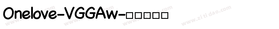 Onelove-VGGAw字体转换
