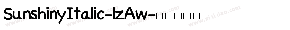 SunshinyItalic-lzAw字体转换