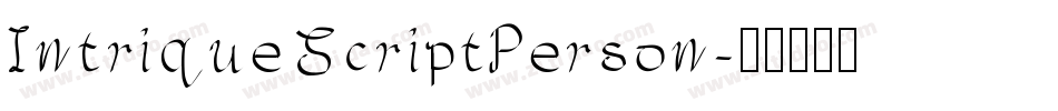 IntriqueScriptPerson字体转换