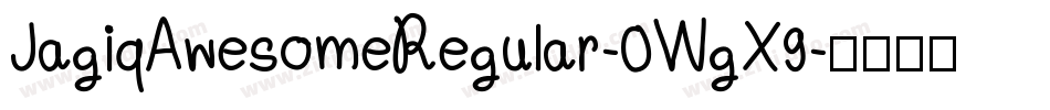 JagiqAwesomeRegular-0WgX9字体转换
