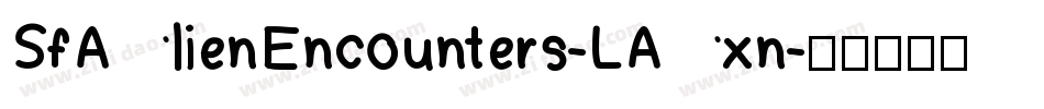 SfAlienEncounters-LAxn字体转换