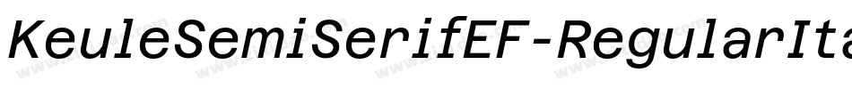 KeuleSemiSerifEF-RegularItalic字体转换