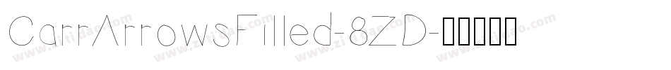 CarrArrowsFilled-8ZD字体转换