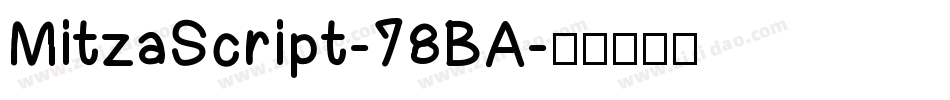 MitzaScript-78BA字体转换