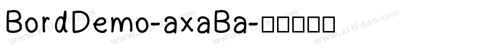 BordDemo-axaBa字体转换