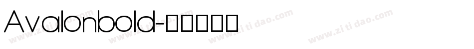 Avalonbold字体转换