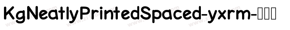 KgNeatlyPrintedSpaced-yxrm字体转换