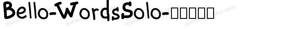 Bello-WordsSolo字体转换