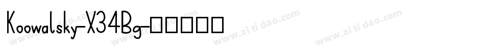 Koowalsky-X34Bg字体转换