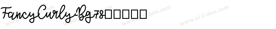 FancyCurly-Bg78字体转换