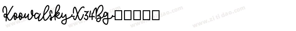Koowalsky-X34Bg字体转换