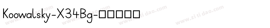 Koowalsky-X34Bg字体转换