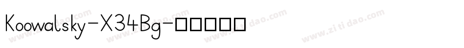 Koowalsky-X34Bg字体转换